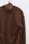 Marc le bihan 4 sewing high -neck sweater 1742 tabac tobacco leaf color